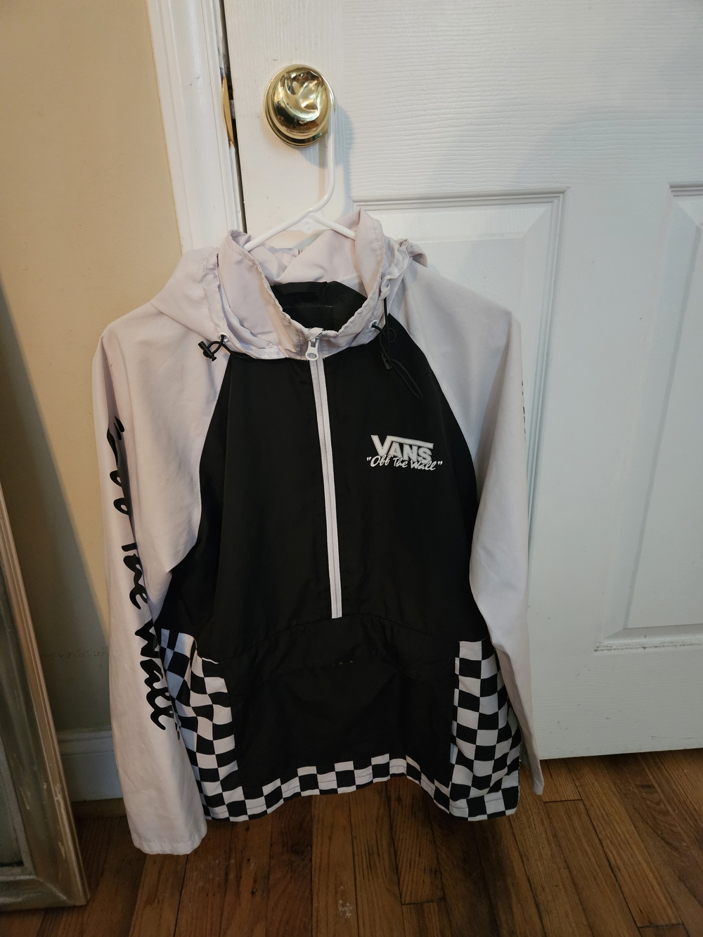 Vans Black & White Checker Anorak Pullover Jacket